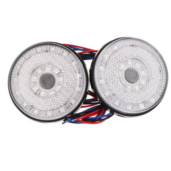 

car headlights dolity 24smd round tail lights turn singal light lamp atv led reflector