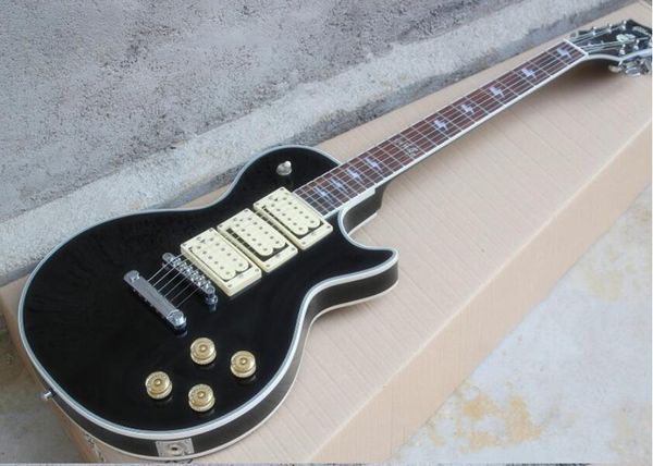 

facebook memorial electric guitar with three black pickups available in other colors
