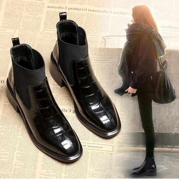 

boots, short boots and thick chic women's, Black