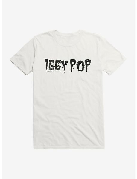 

iggy pop font letters t-shirt, White;black