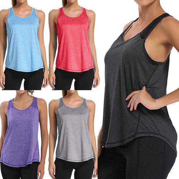 

yoga outfit women's sports mesh i-shaped vest shirt sportswear sleeveless shirts