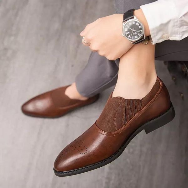 

dress shoes men male man formal plus size low heels mens business driving vintage zapatos de hombres personlizar m0598, Black