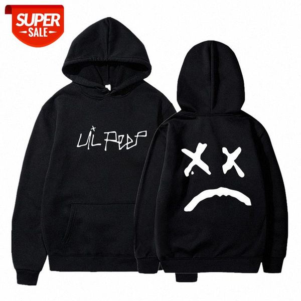 

lil peep printed sweatshirt and fleece hoodie sportswear #q29m, Black