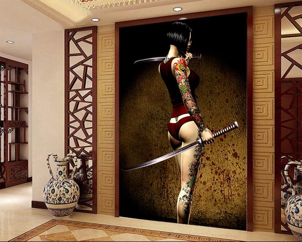 

3d character wall covering wallpaper classic home decor 3d digital print mural wallcovering