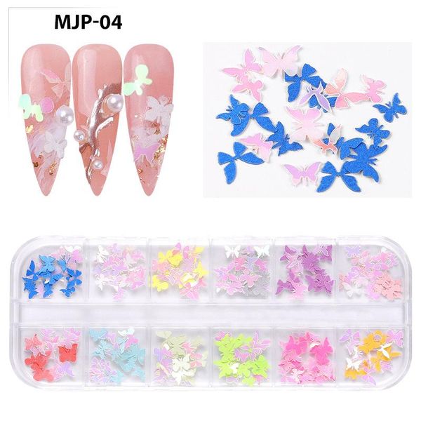 

christmas day 3d nail art butterfly flakes decorations all for slime love star shape supplies professionals japanese, Silver;gold