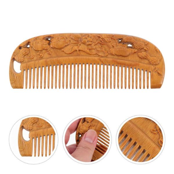 

hair brushes 1pc detangling comb natural wooden decorative home salon, Silver
