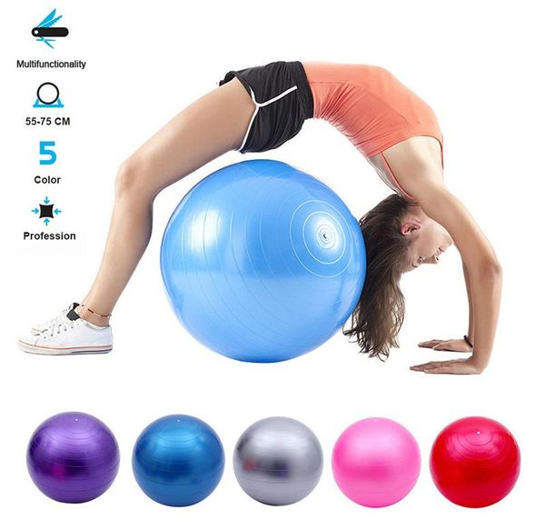 

55-75cm profession fitness yoga ball sports bola pilates equipment gym exercise workout massage fitball anti-slip balls