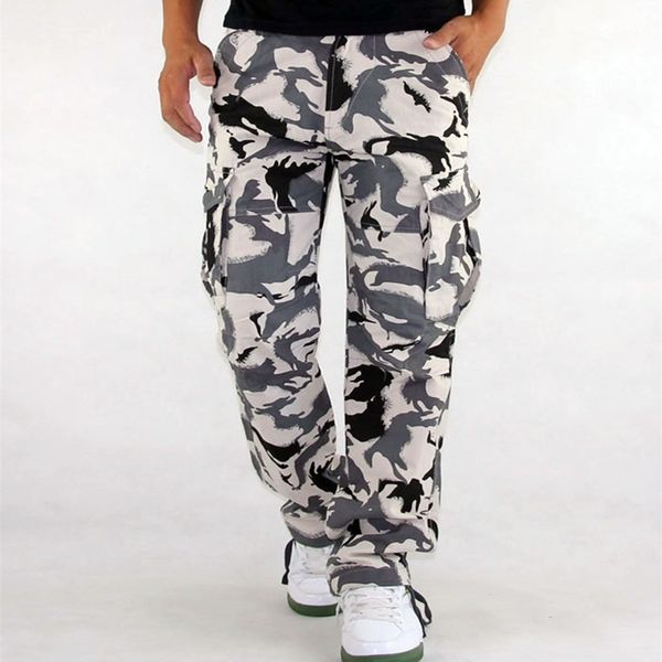 Pantaloni cargo da uomo Abbigliamento militare Tattico da uomo Outdoor Camouflage Army Style Camo Pantaloni da lavoro di grandi dimensioni S-XXXL 210715