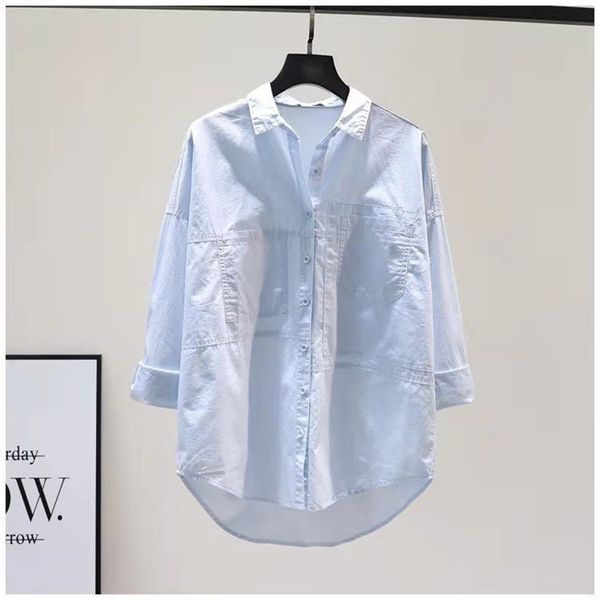 

women's blouses & shirts 2021 arrival spring arts style women long sleeve cotton linen blouse turn-down collar single breasted c, White