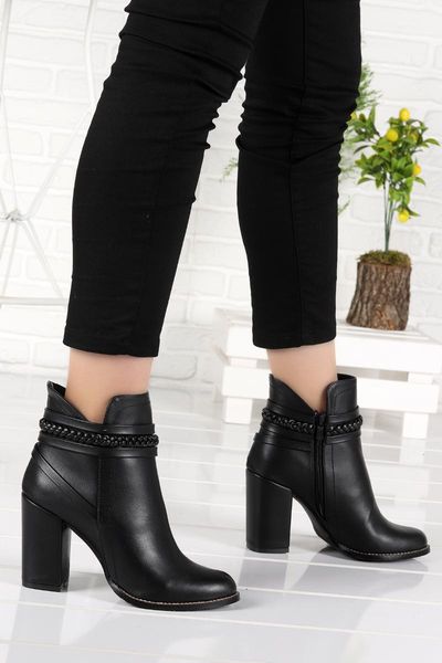 

boots woggo pnt 257054 skin zipper 8 cm heel women shoes, Black