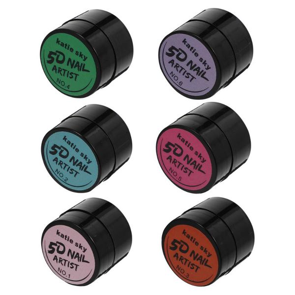 

nail gel 6pcs gels polish glue diy long-lasting decors, Red;pink