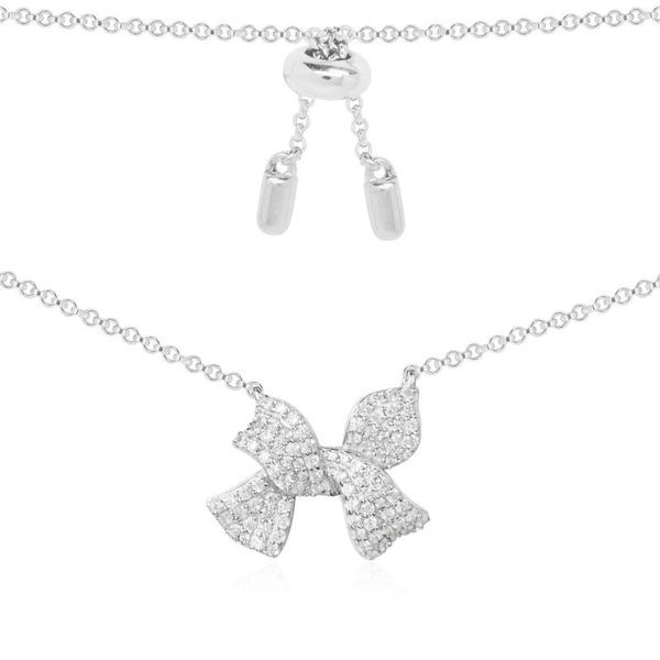 

pendant necklaces 2021 large bow adjustable lady ethnic necklace to friend, Silver