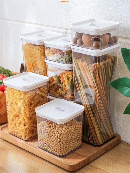 

ml/900 ml/1400 ml 3pcs as airtight container set square transparent kitchen canister organization jars storage bottles