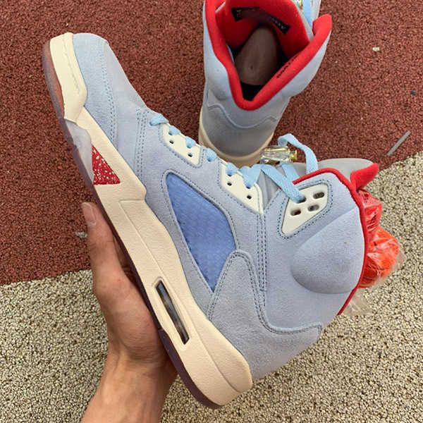 

light sky blue mens basketball shoes 5s trophy room jumpman 5 fashion sneakersja8o