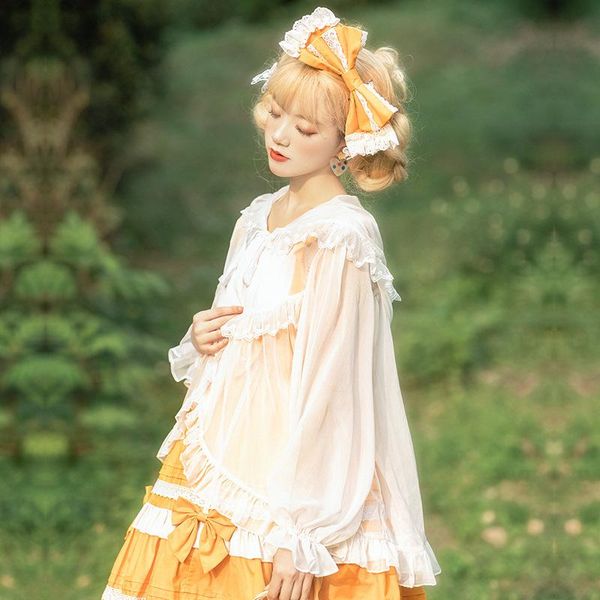 

women's blouses & shirts sheer long sleeve chiffon hooded cover-up blouse, White