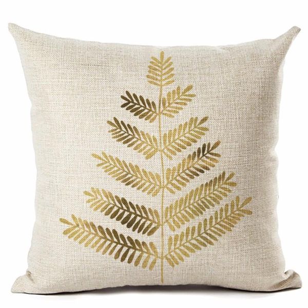 

fashion style colorful leaf print cushion cover decorative sofa throw pillow car chair home decor case almofadas cushion/decorative