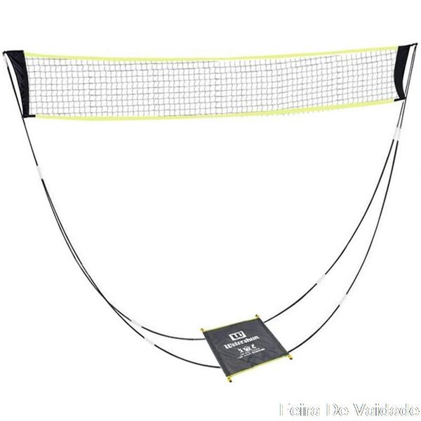 

portable badminton net with stand carry bag, folding volleyball tennis sets
