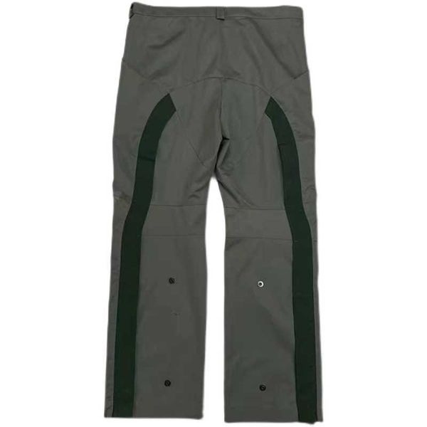 

men's pants kiko kostadinov 00052018 zipper button trousers three-dimensional tailoring straight casual loose pants, Black