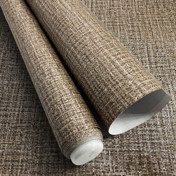 

retro grasscloth wallpaper self adhesive mural for living room renovation decals bedroom decoration wall sticker art home decor wallpapers