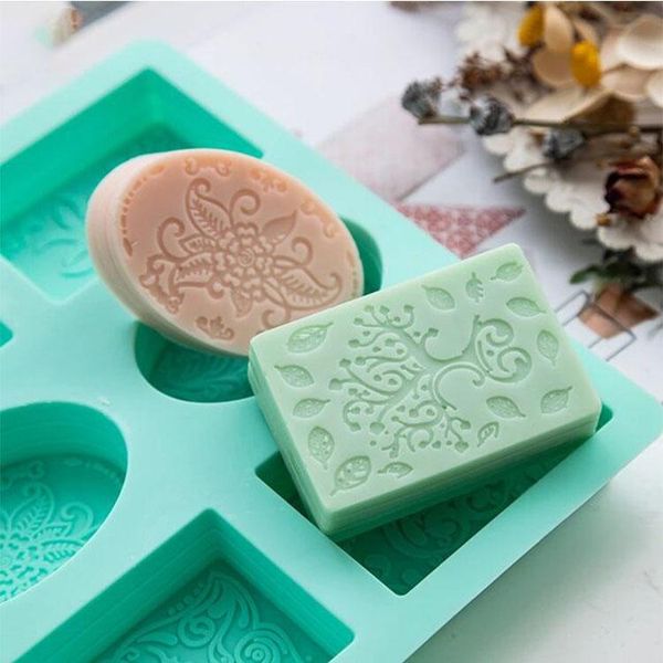 

craft tools 6 cavity mixed patterns soap mould for candle pan molds making supplies