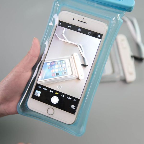 

storage bags swimming waterproof bag with luminous underwater pouch phone case for 6 6s 7 universal all models 3.5 inch -6