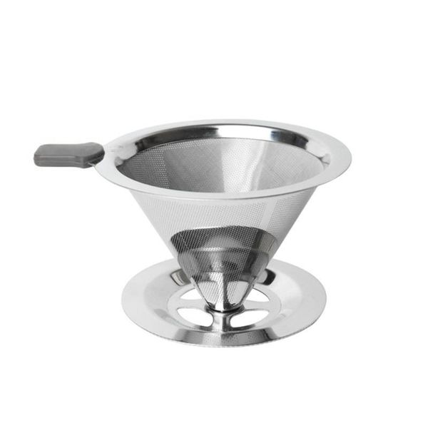 

coffee filters dripper stainless steel pour reusable double mesh paperless filter high quality
