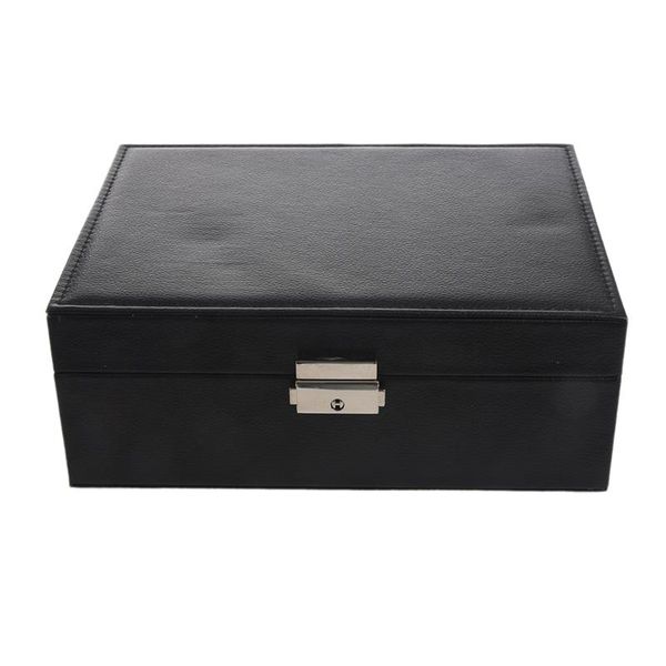 

jewelry pouches, bags double storage box can put ring necklace earrings pu glasses watch display, Pink;blue