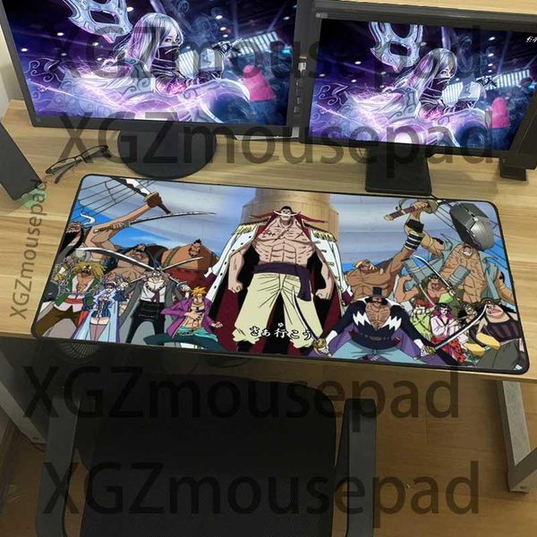 

mouse pads & wrist rests xgz large pad black lock edge anime one piece computer keyboard custom table mat natural rubber non-slip 900x400/60
