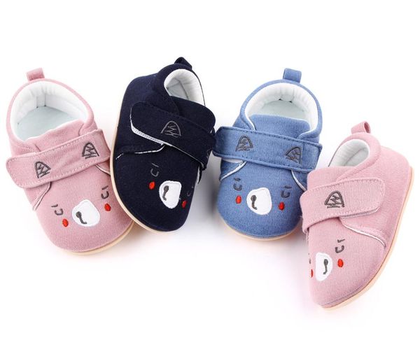 

the embroidery cartoon baby anti-slip girl boy shoes first walkers