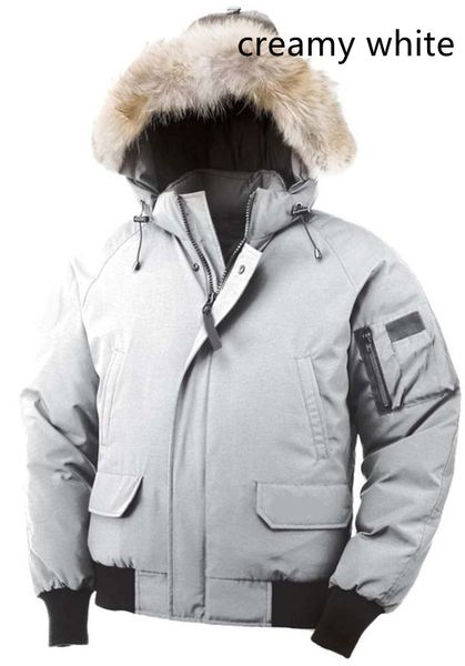 

winter down jacket mens puffer jackets big real wolf fur hooded thick warm parka doudoune homme outdoor coats coat upscale fashion casual eg, Black