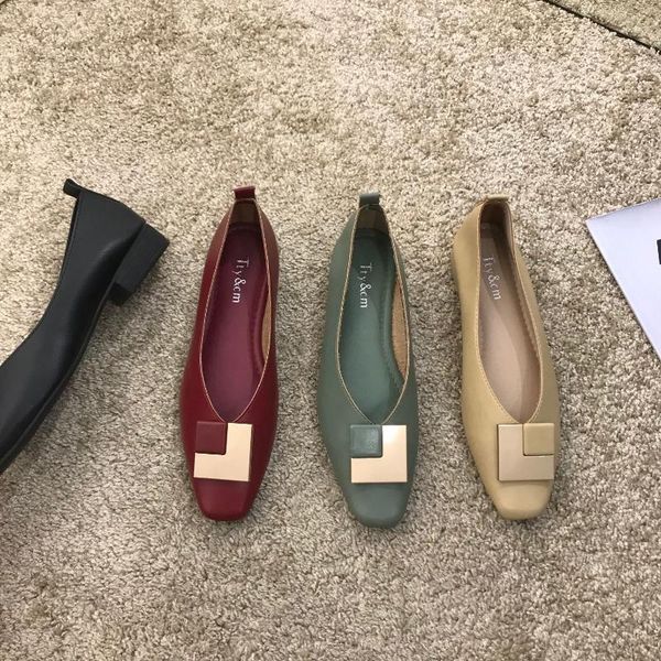 

dress shoes women spring summer office comfortable low heels fashion, Black