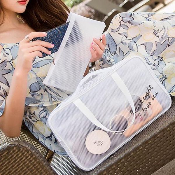 

storage bags ladies large capacity pvc dry and wet separation waterproof cosmetic bag convenient travel makeup female wash