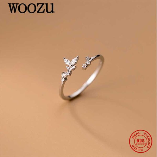 

cluster rings woozu real 925 sterling silver cute horse eye crystal zircon adjustable finger for women party gothic hip hop jewelry gift, Golden;silver