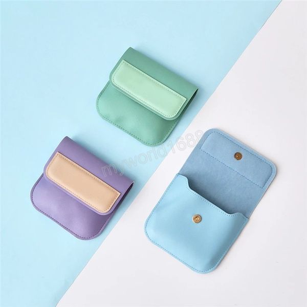 

mini wallet change bag coin purse money change bag key earbuds lipstick storage bag credit card holder case for boys girls, Red;black