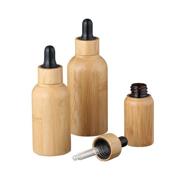

storage bottles & jars 30ml essential oil bamboo bottle with glass pipette dropper and lid