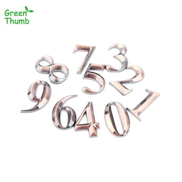 

metal painting 1pc 5cm 0-9 modern plaque number digits sticker plate bronze color door sign apartment/el/car diy logo