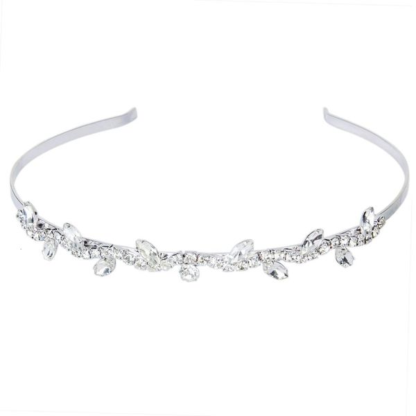 

fresh water wide hairband headband glass drill hairpin jewelry store, Silver