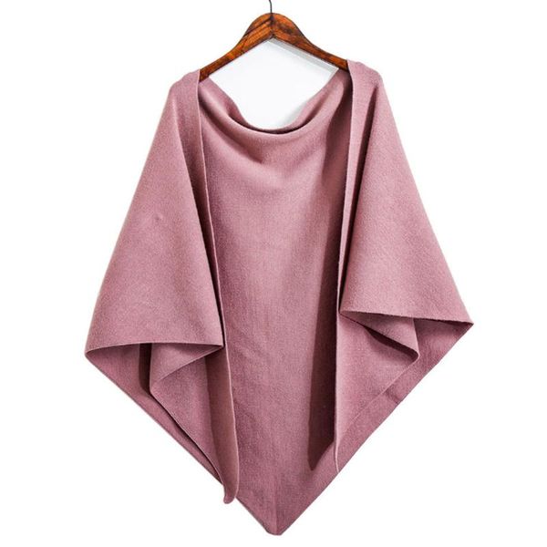 

scarves large winter women triangle knitted scarf shrugs solid cashmere shawl wraps sjaal encharpe bufandas mujer pashmina ponchos cape, Blue;gray