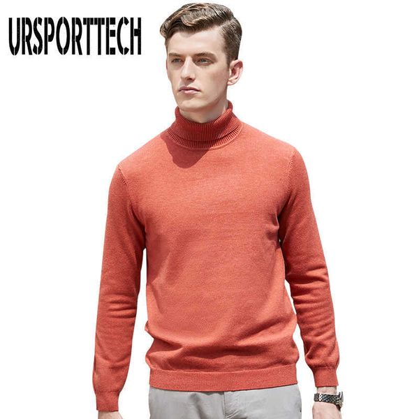 

autumn winter slim turtleneck sweater men pullover korean style men knitted sweater oversized men's clothing cashmere sweaters 210528, White;black