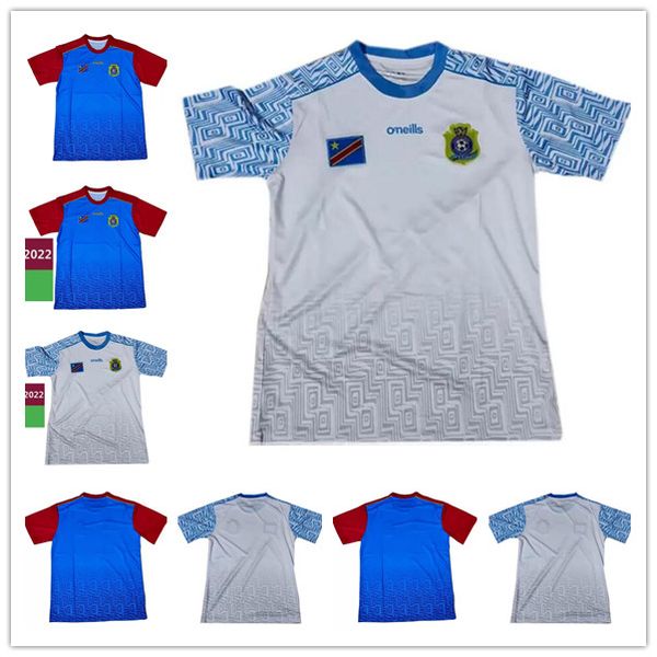 

21 22 democratic republic of the congo soccer jerseys home away bule 2021 2022 mbemba christian luyindama meschack elia samuel bastien jacks, Black;yellow
