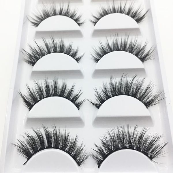 

pairs handmade wispy fluffy long lashes multipack 5d soft mink hair false eyelashes makeup tools faux eye lashes1