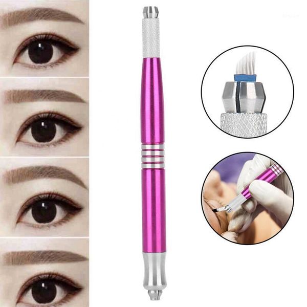 

double ended semi-permanent eyebrow tattoo manual pen microblading tool1