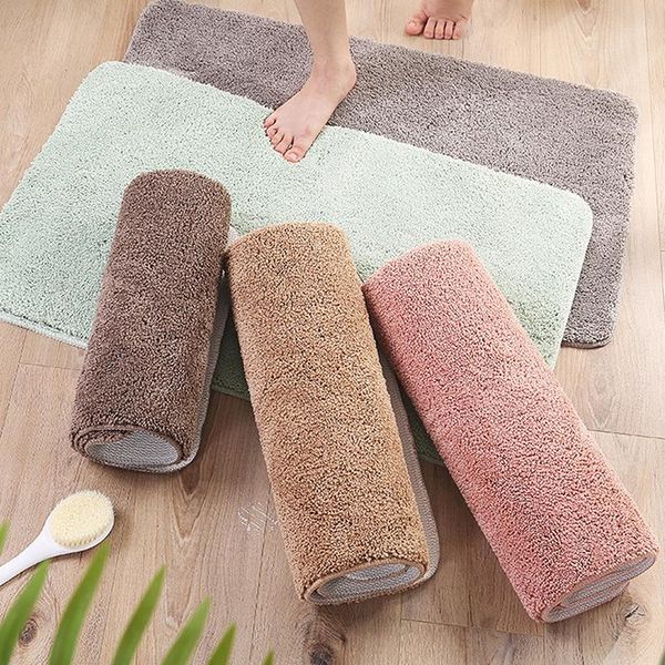 

bath mats high-hair bathroom toilet door absorbent floor mat carpet bedroom non-slip foot pad rug kitchen