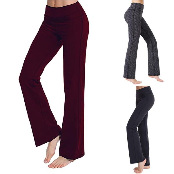 

yoga outfit women casual solid color slim loose pants wide leg sports workout fitness trousers sportswear legging d3