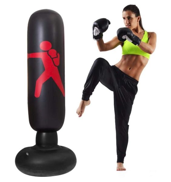 

sand bag inflatable boxing 160cm pressure relief fitness training sack pvc thicken children tumbler gym punching sandbag