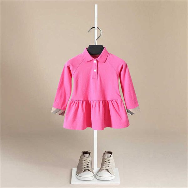Kızlar için Bebek Elbiseleri Yaz Prenses Sevimli Pamuk Çizgili Bebek Kız Giyim Lolita Kısa Kollu Elbise Çocuklar Ile Spor Q0716