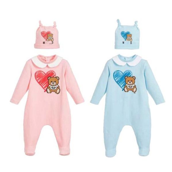 

baby boys girls jumpsuits spring autumn designer kids infant long sleeve cotton rompers girls boy clothing, Blue