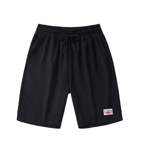 

men's shorts short homme men pants man summer mid regular casual cotton pockets loose elastic waist print drawstring, White;black