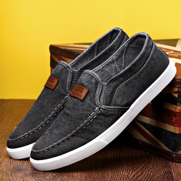 

dress shoes spring men's sneakers a pedal lazy casual joker tide beijing middle-aged father, Black