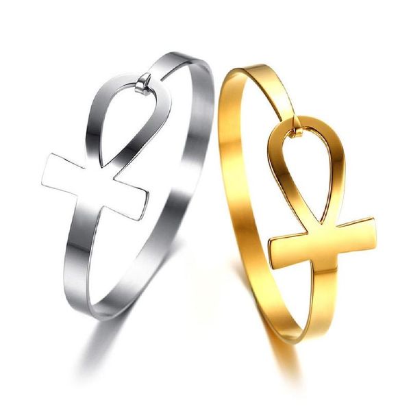 

bangle gold cross stainless steel simplicity women's jewelry accessories bracelet wristband, Black